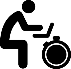 Man Sitting Searching Online Job With A Laptop Sketch Style Svg Vector, Free Vectors File